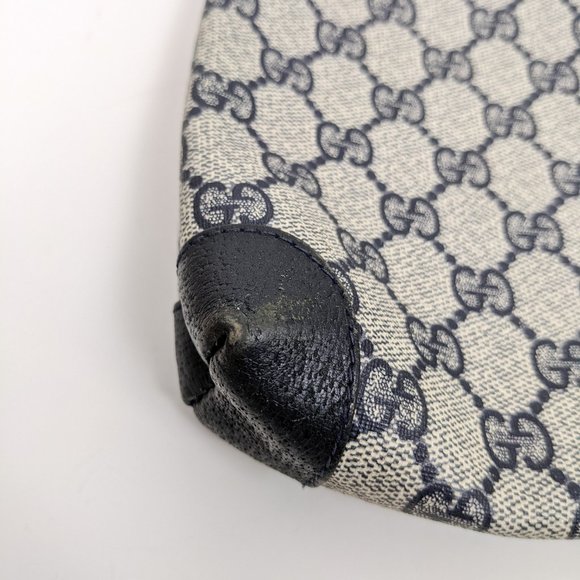 Vintage Gucci Logo Crossbody Bag Blue Small - Picture 6 of 16